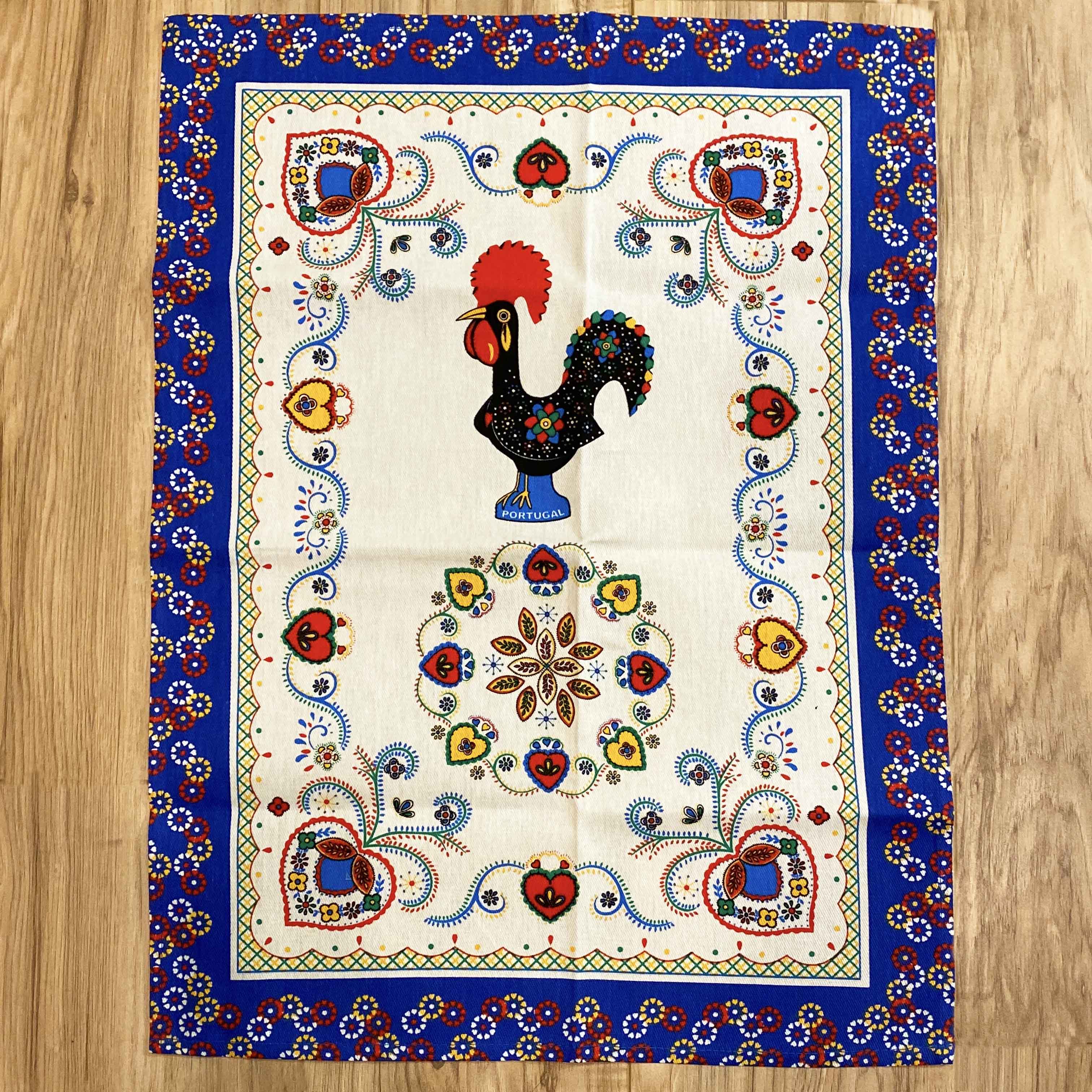 Barcelos Rooster Kitchen Towels (White w/ Colored Border) - Image 5