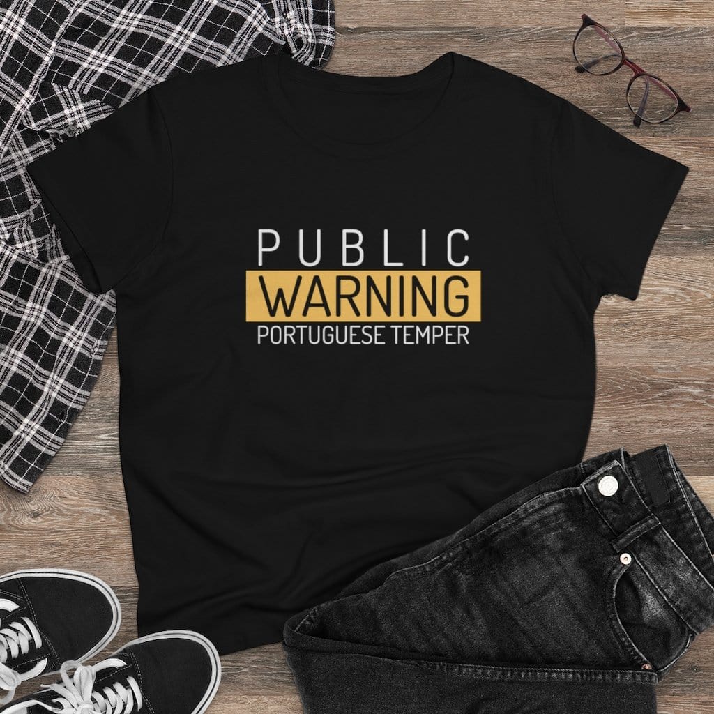 Public Warning: Portuguese Temper Women's T-Shirt - Image 3