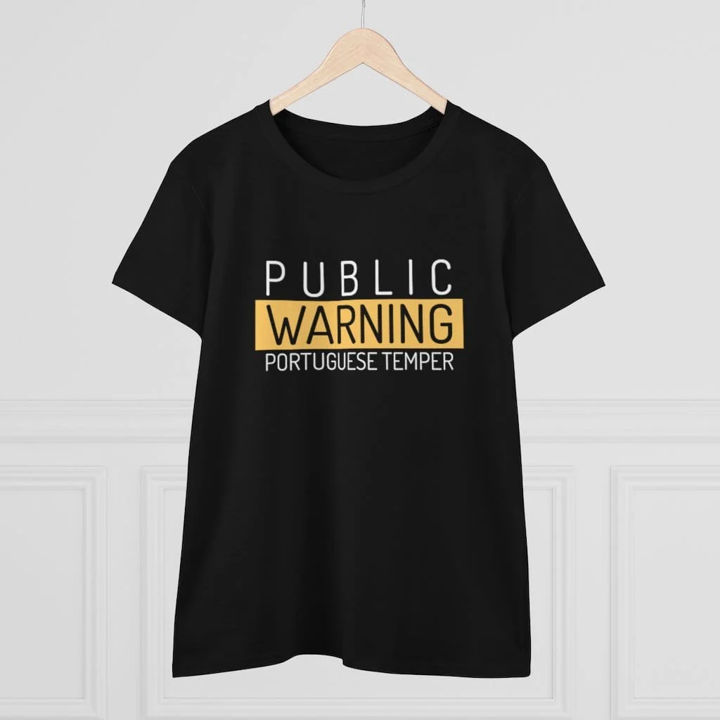 Public Warning: Portuguese Temper Women's T-Shirt - Image 4