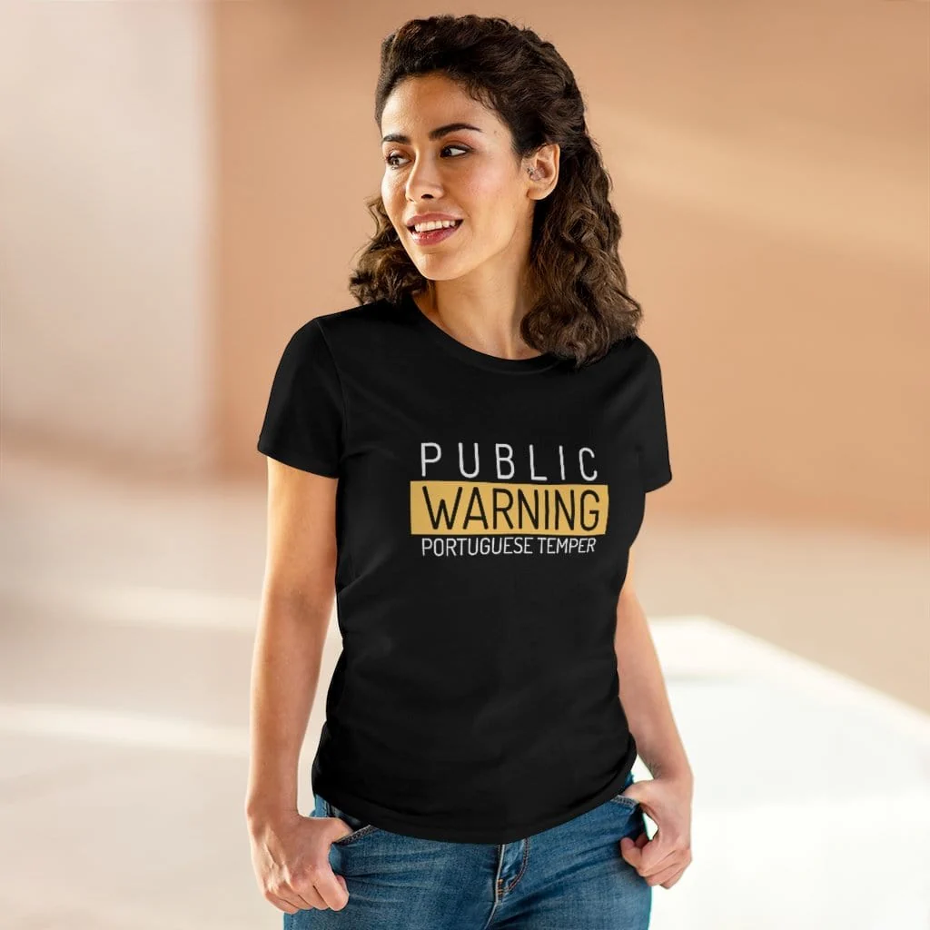 Public Warning: Portuguese Temper Women's T-Shirt - Image 5