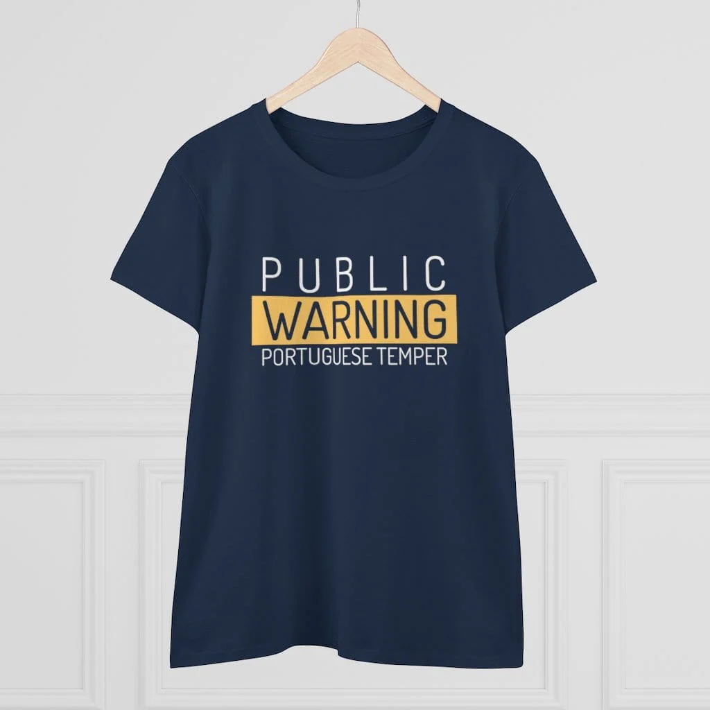 Public Warning: Portuguese Temper Women's T-Shirt - Image 8