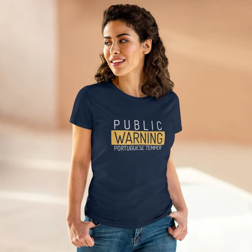 Public Warning: Portuguese Temper Women's T-Shirt - Image 9