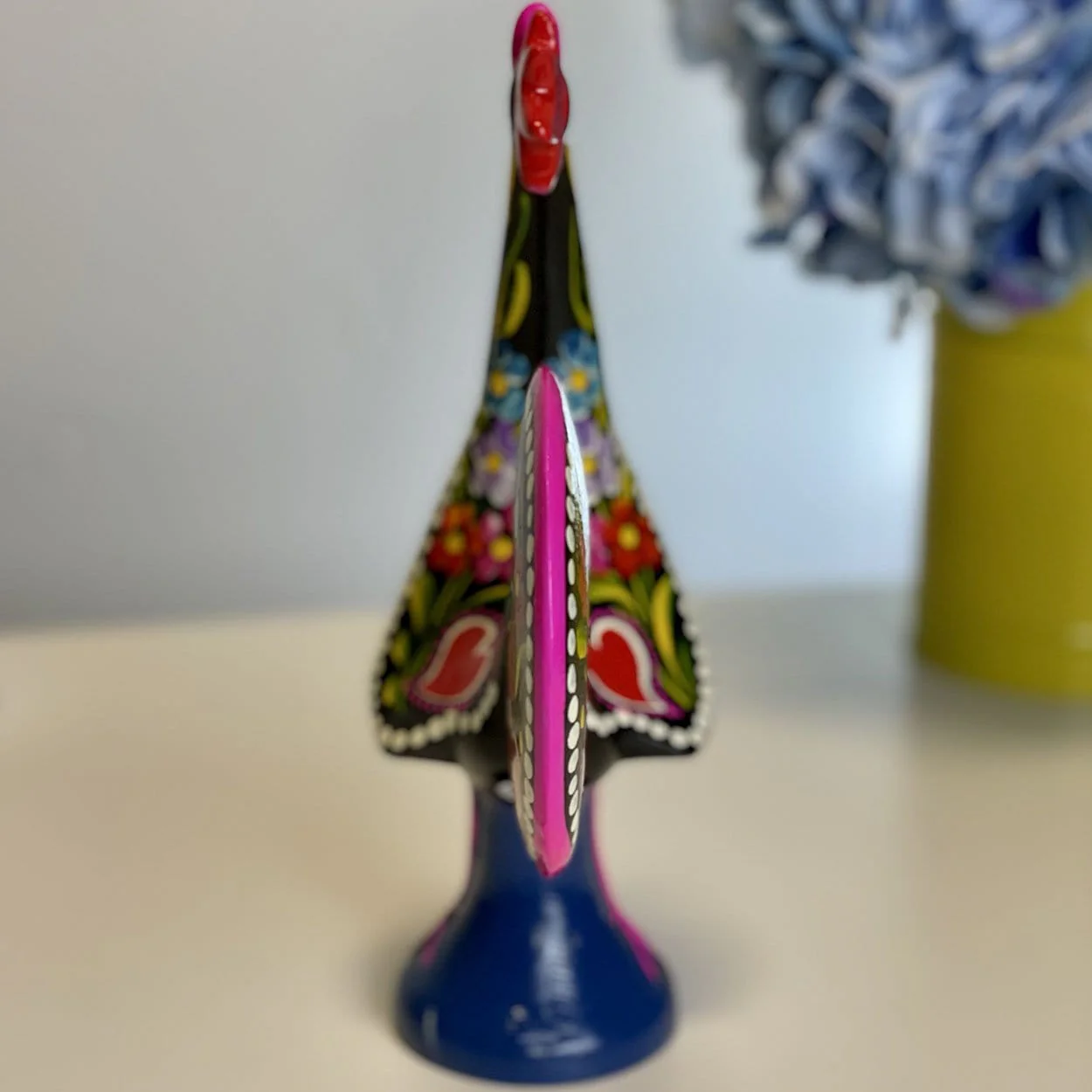 Singing Barcelos Rooster Traditional Figurine (9.5" Metal) - Image 3