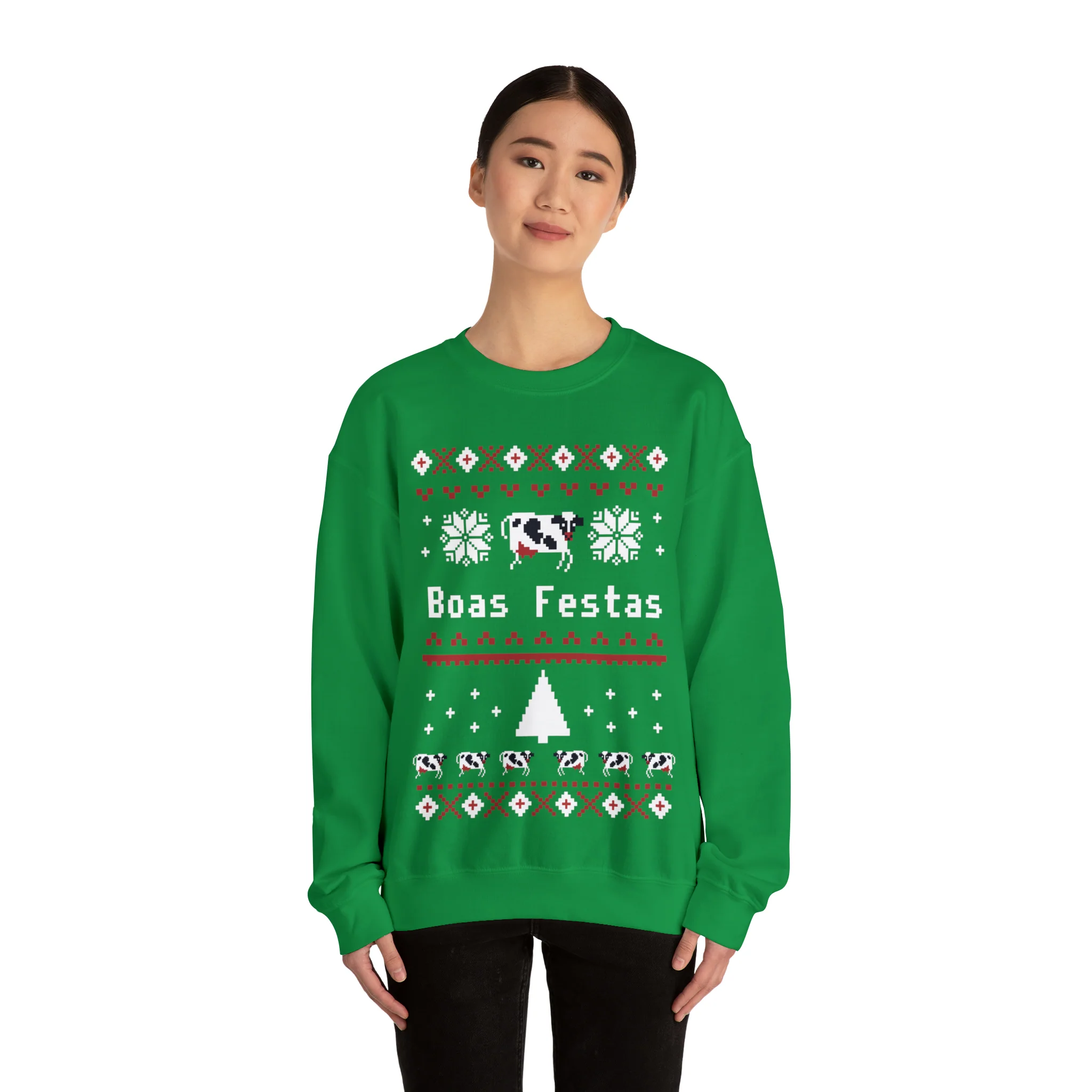 "Boas Festas" Ugly Christmas Sweatshirt - Image 4