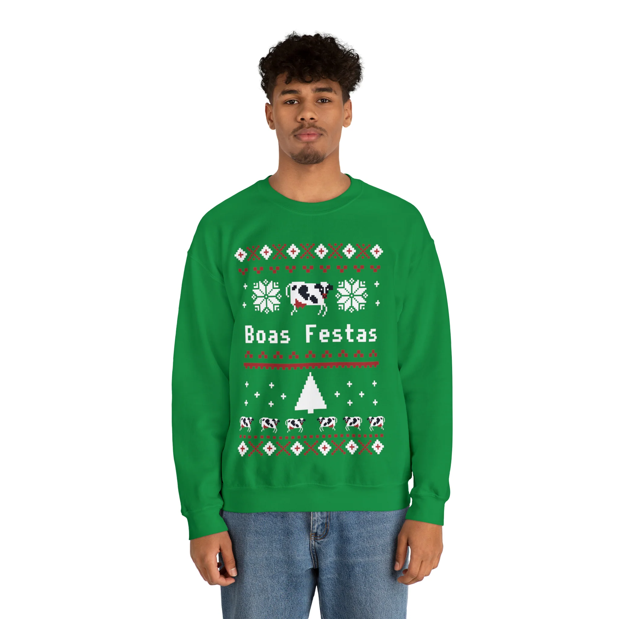 "Boas Festas" Ugly Christmas Sweatshirt - Image 5