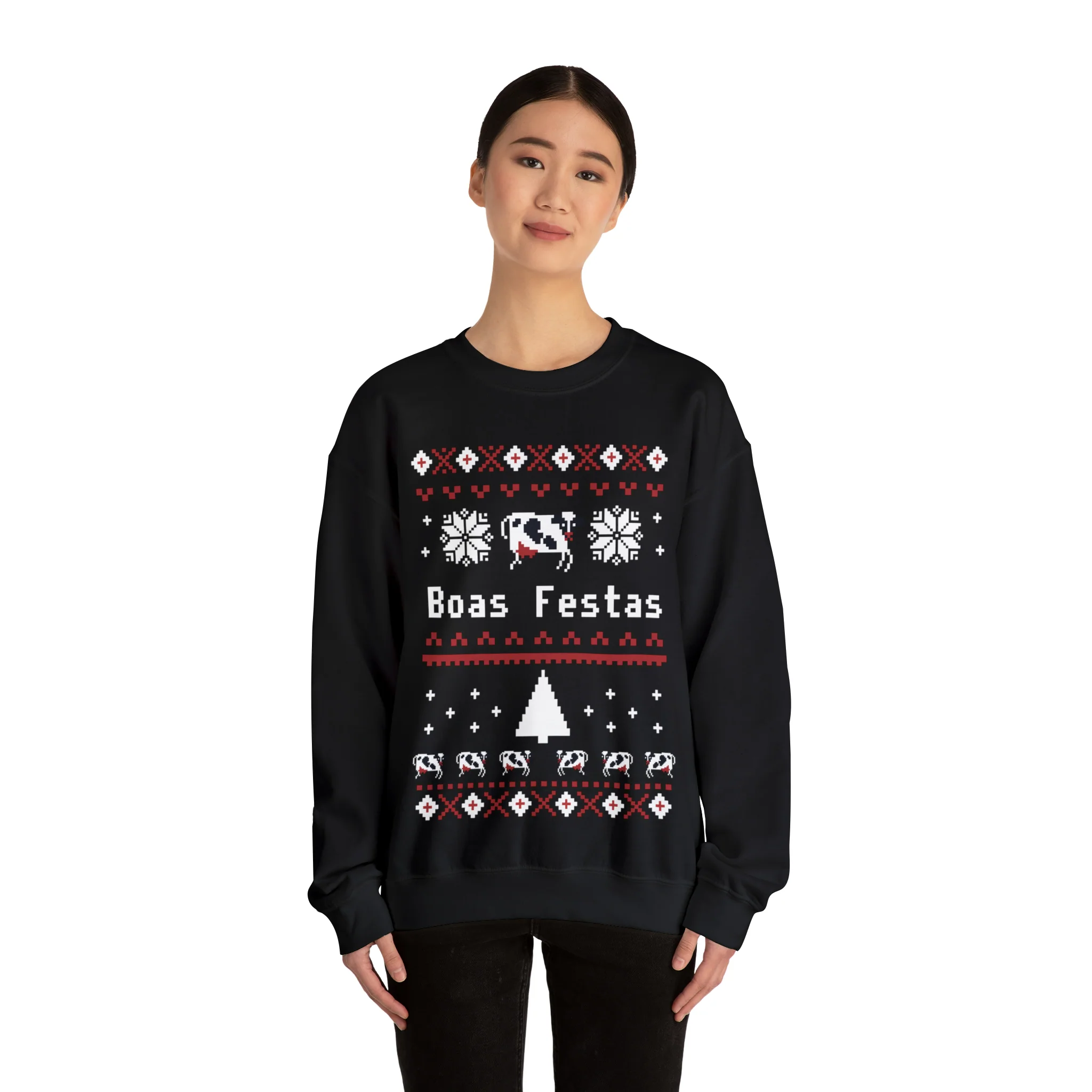 "Boas Festas" Ugly Christmas Sweatshirt - Image 7
