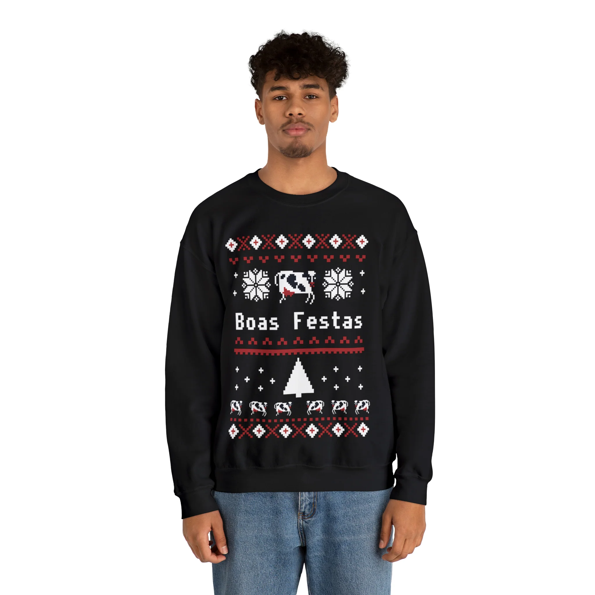 "Boas Festas" Ugly Christmas Sweatshirt - Image 8