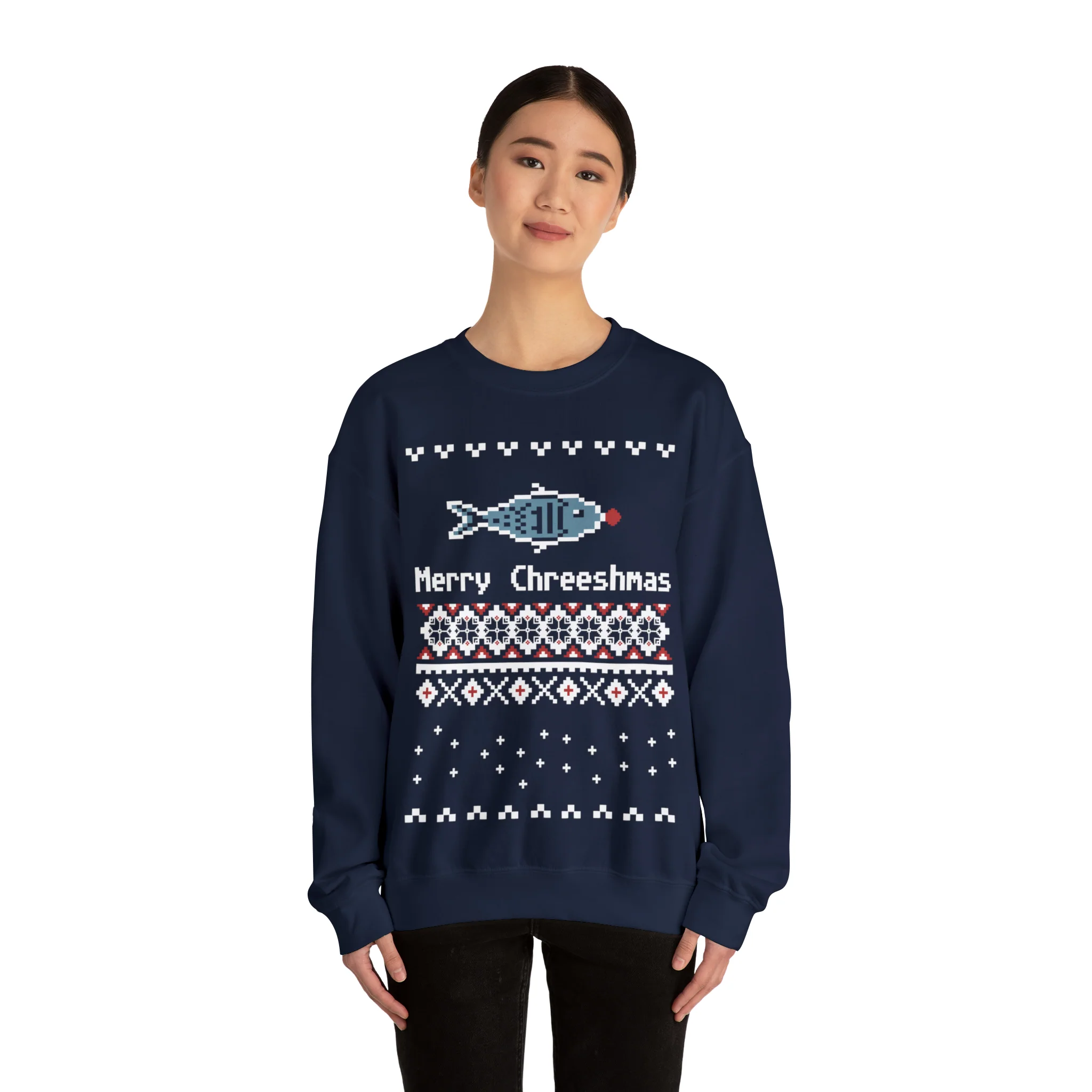 "Merry Chreeshmas" Ugly Christmas Sweatshirt - Image 4