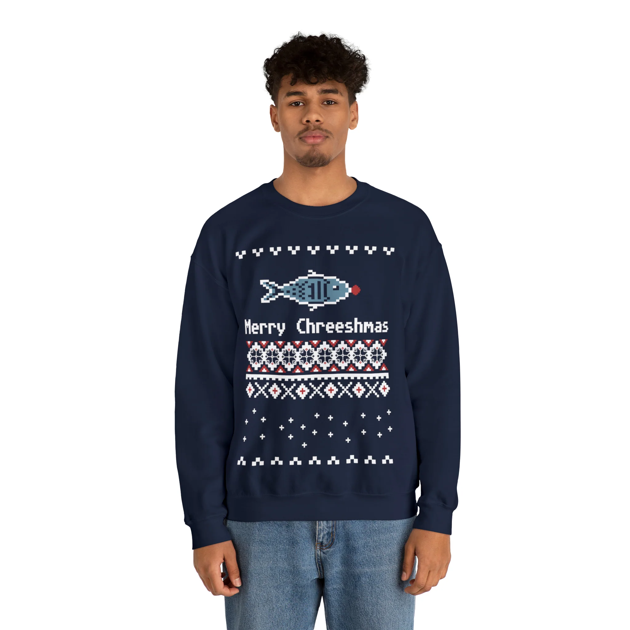 "Merry Chreeshmas" Ugly Christmas Sweatshirt - Image 5