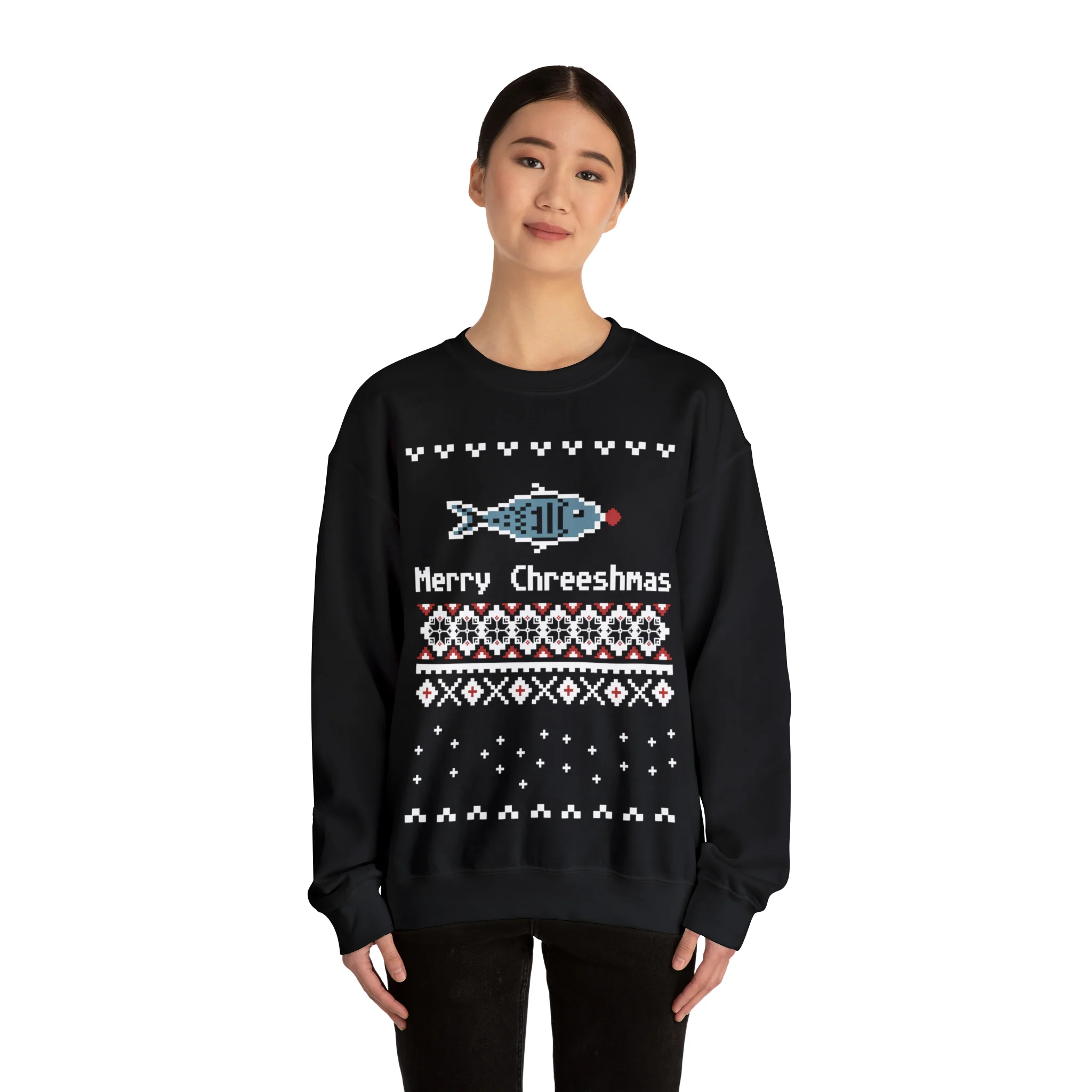 "Merry Chreeshmas" Ugly Christmas Sweatshirt - Image 7