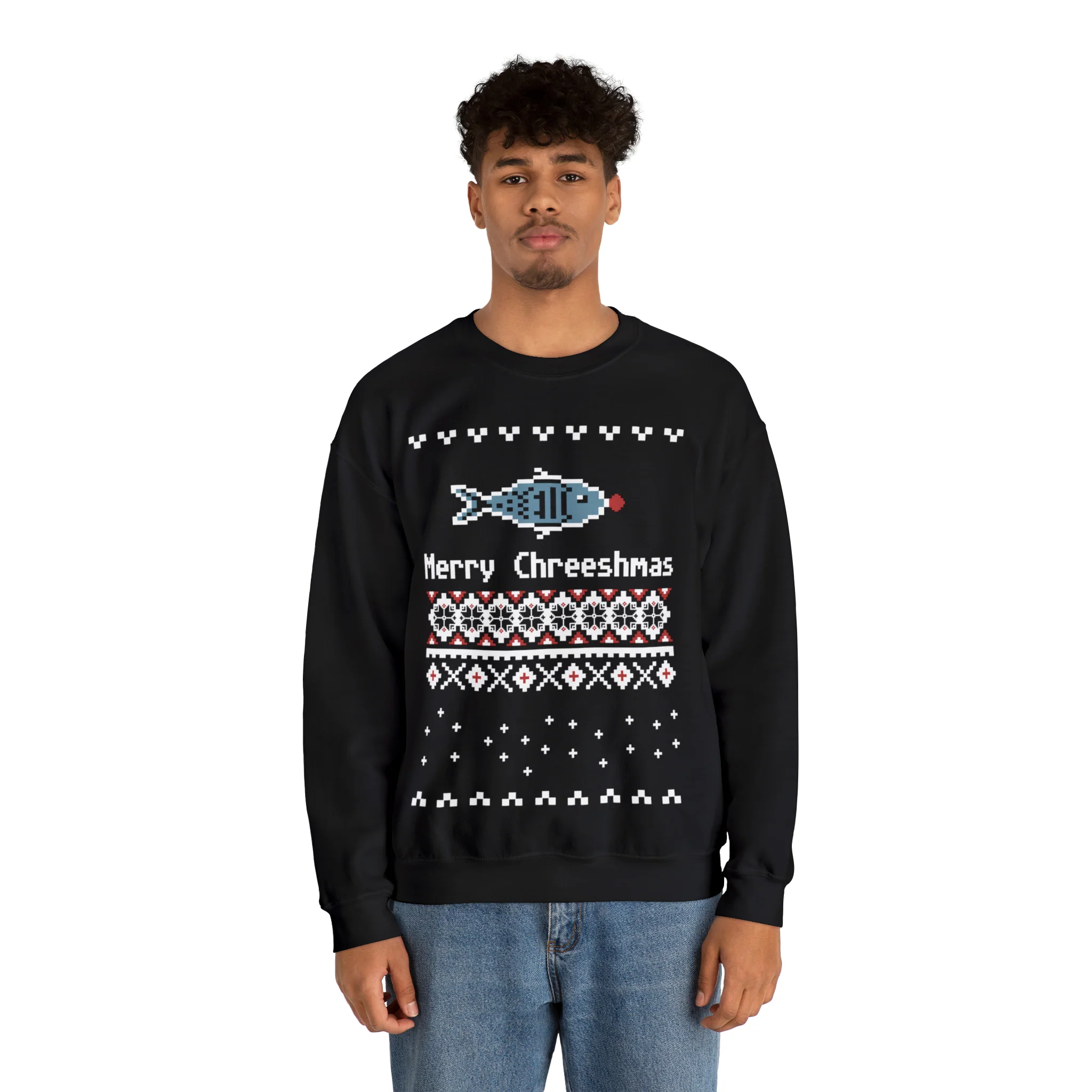 "Merry Chreeshmas" Ugly Christmas Sweatshirt - Image 8